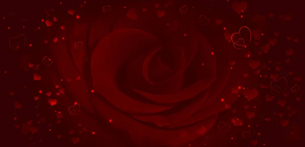 Valentine Hearts Astratto Sfondo Rosso Buon San Valentino Biglietto Auguri — Foto Stock