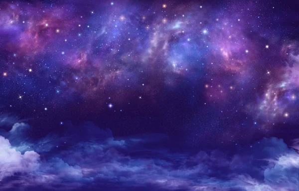 Глубокий Космос Абстрактный Синий Фон — стоковое фото