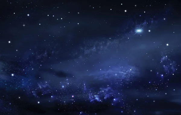 Hintergrund Des Nachthimmels Mit Sternen Stockbild