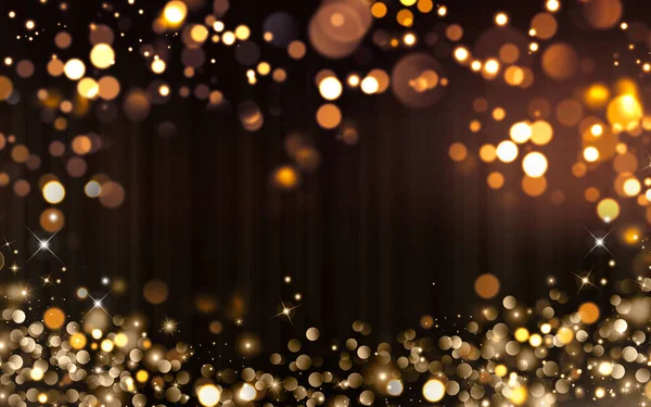 Eleganter Festlicher Hintergrund Mit Goldenen Lichtern Und Sternen lizenzfreie Stockbilder