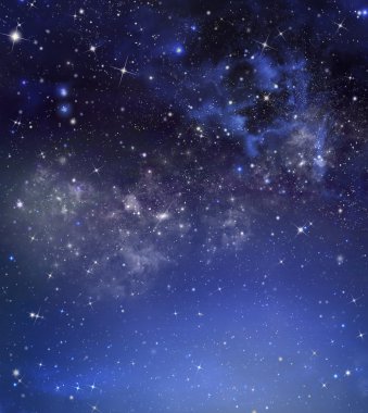 Starry night sky deep outer space clipart