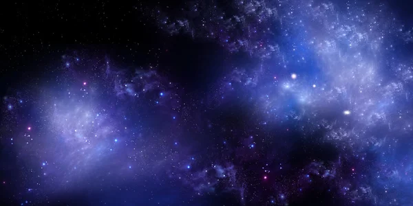 Csillagos ég a nyílt térben, panorámás háttér — Stock Fotó