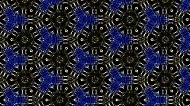 Abstraktní pozadí modré pohybu, kaleidoskop — Stock video
