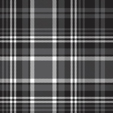 Siyah ve Beyaz Glen Ekose desenli, moda tekstil ve grafikleri için uygun.