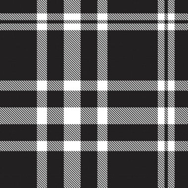 Siyah ve Beyaz Glen Ekose desenli, moda tekstil ve grafikleri için uygun.