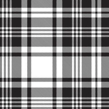 Siyah ve Beyaz Glen Ekose desenli, moda tekstil ve grafikleri için uygun.