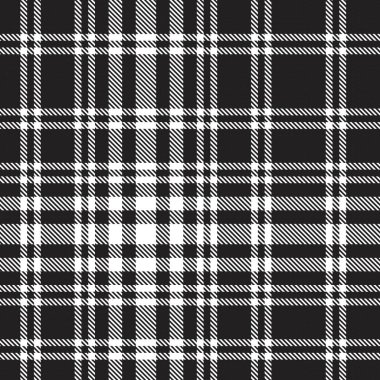 Siyah ve Beyaz Glen Ekose desenli, moda tekstil ve grafikleri için uygun.