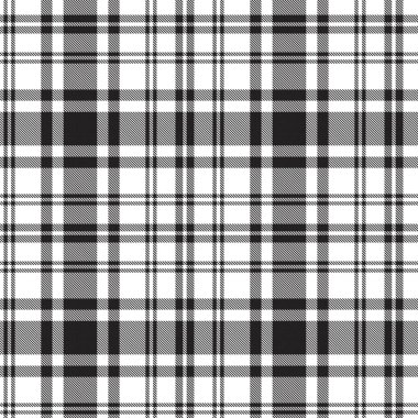 Siyah ve Beyaz Glen Ekose desenli, moda tekstil ve grafikleri için uygun.