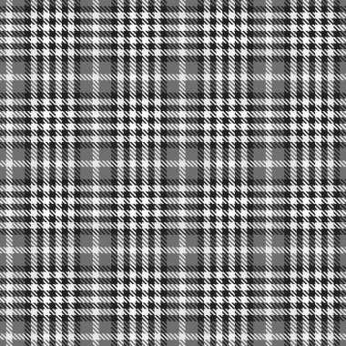 Siyah ve Beyaz Glen Ekose desenli, moda tekstil ve grafikleri için uygun.