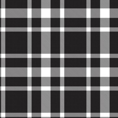 Siyah ve Beyaz Glen Ekose desenli, moda tekstil ve grafikleri için uygun.