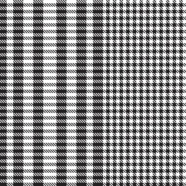 Siyah ve Beyaz Glen Ekose desenli, moda tekstil ve grafikleri için uygun.