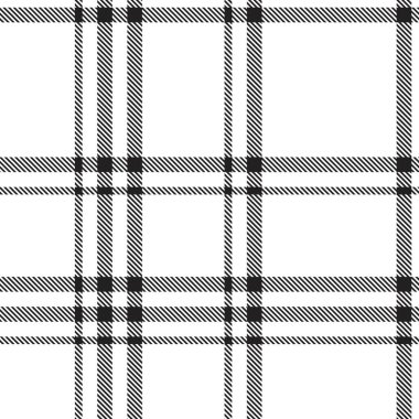 Siyah ve Beyaz Glen Ekose desenli, moda tekstil ve grafikleri için uygun.