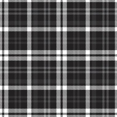 Siyah ve Beyaz Glen Ekose desenli, moda tekstil ve grafikleri için uygun.