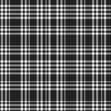 Siyah ve Beyaz Glen Ekose desenli, moda tekstil ve grafikleri için uygun.