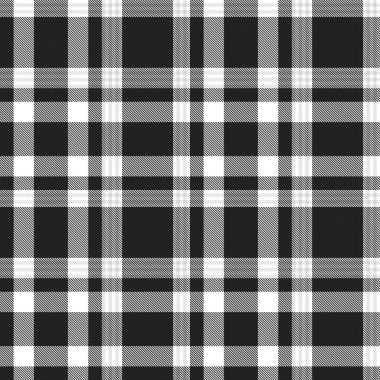 Siyah ve Beyaz Glen Ekose desenli, moda tekstil ve grafikleri için uygun.