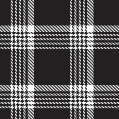 Siyah ve Beyaz Glen Ekose desenli, moda tekstil ve grafikleri için uygun.