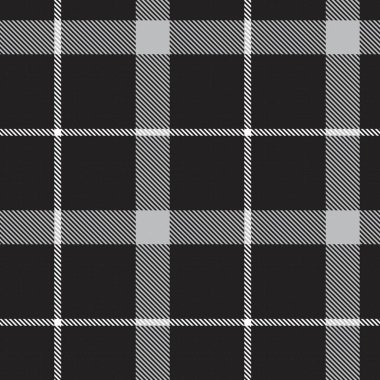 Siyah ve Beyaz Glen Ekose desenli, moda tekstil ve grafikleri için uygun.