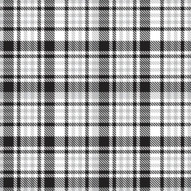 Siyah ve Beyaz Glen Ekose desenli, moda tekstil ve grafikleri için uygun.