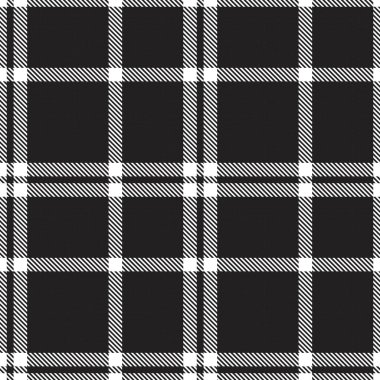 Siyah ve Beyaz Glen Ekose desenli, moda tekstil ve grafikleri için uygun.