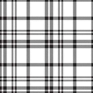 Siyah ve Beyaz Glen Ekose desenli, moda tekstil ve grafikleri için uygun.