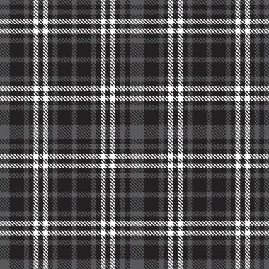 Siyah ve Beyaz Glen Ekose desenli, moda tekstil ve grafikleri için uygun.