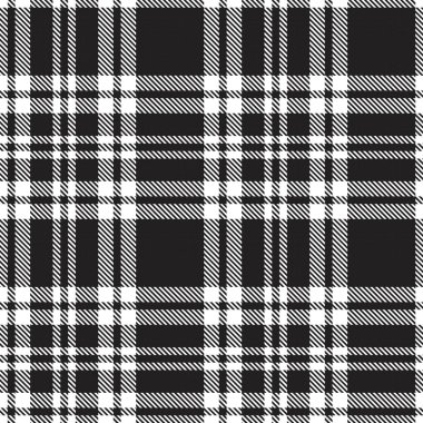 Siyah ve Beyaz Glen Ekose desenli, moda tekstil ve grafikleri için uygun.