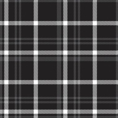 Siyah ve Beyaz Glen Ekose desenli, moda tekstil ve grafikleri için uygun.