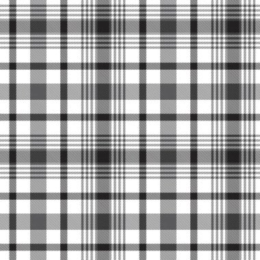 Siyah ve Beyaz Glen Ekose desenli, moda tekstil ve grafikleri için uygun.