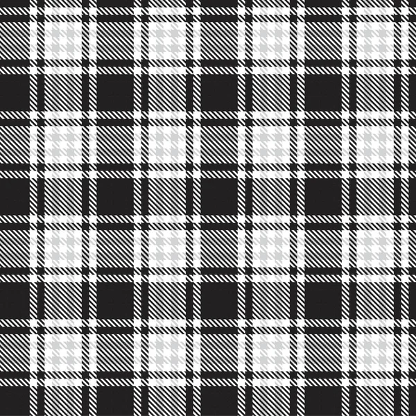 Schwarz Weißes Glen Plaid Texturiertes Nahtloses Muster Für Modetextilien Und — Stockvektor