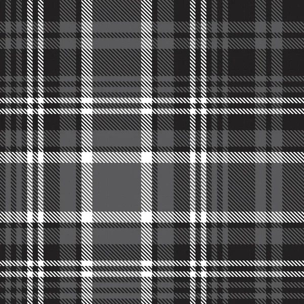 Black White Glen Plaid Textuur Naadloos Patroon Geschikt Voor Mode — Stockvector