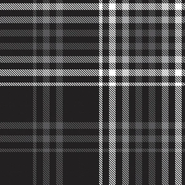 Black White Glen Plaid Textuur Naadloos Patroon Geschikt Voor Mode — Stockvector