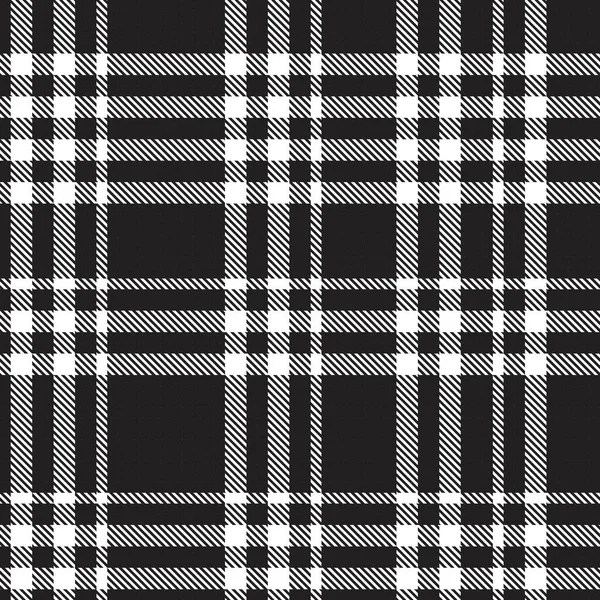 Bianco Nero Glen Plaid Strutturato Senza Cuciture Modello Adatto Tessuti — Vettoriale Stock