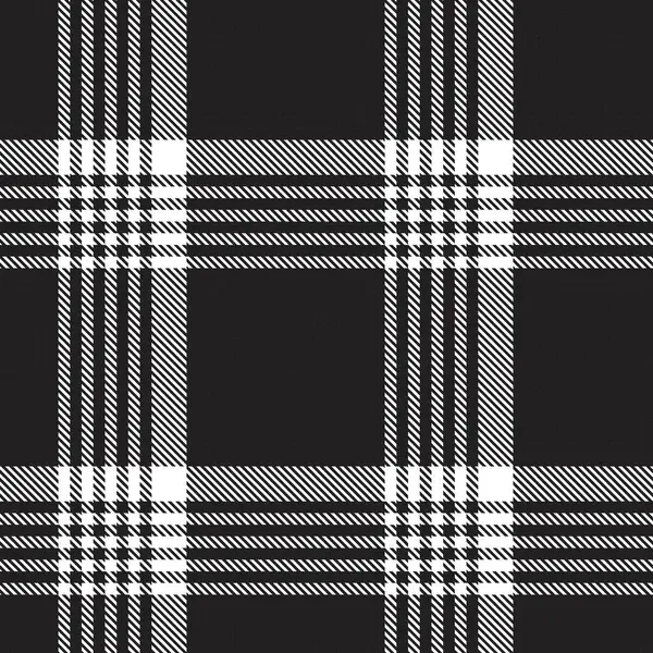 Black White Glen Plaid Textuur Naadloos Patroon Geschikt Voor Mode — Stockvector