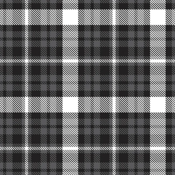 Black White Glen Plaid Textured Seamless Pattern Suitable Fashion Textiles — Stock Vector