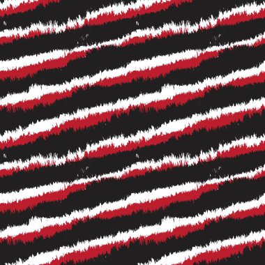 Moda baskıları, ev eşyaları, grafikler, arka planlar için kırmızı fırça desenli kürk deseni tasarımı