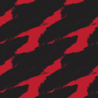 Moda baskıları, ev eşyaları, grafikler, arka planlar için kırmızı fırça desenli kürk deseni tasarımı