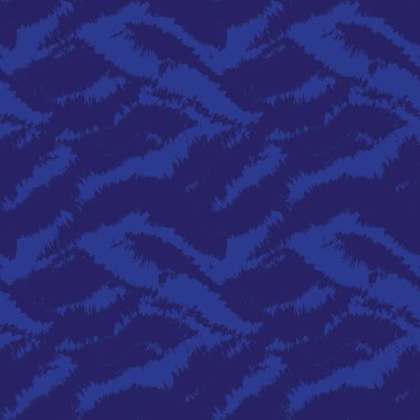 Moda baskıları, ev eşyaları, grafikler, arka planlar için mavi fırça desenli kürk deseni tasarımı