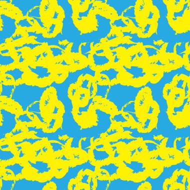 Moda baskıları, ev eşyaları, grafikler, arka planlar için sarı fırça desenli kürk deseni tasarımı