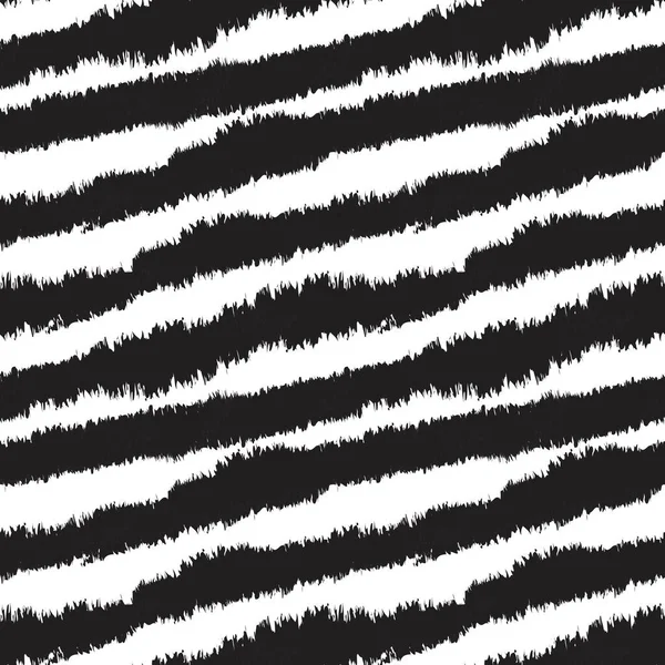 Black White Brush Stroke Fur Pattern Design Fashion Prints Homeware — Stockový vektor