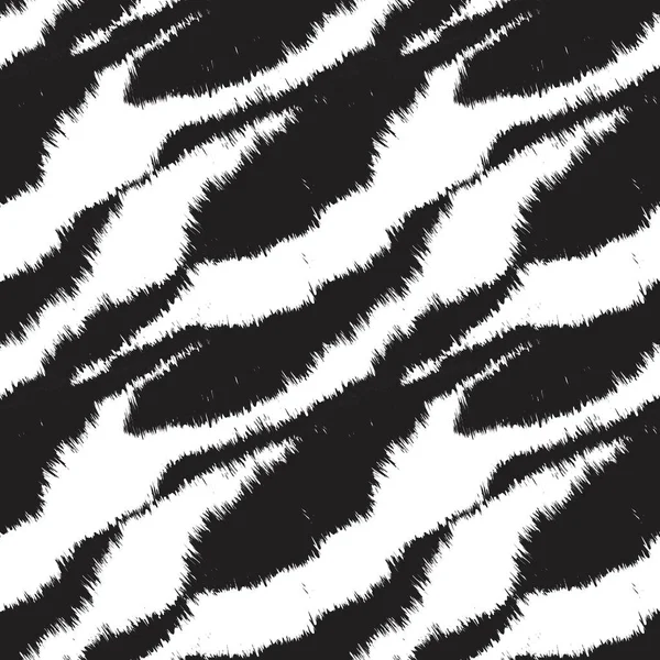 Moda baskıları, ev eşyaları, grafikler, arka planlar için siyah ve beyaz fırça desenli kürk deseni