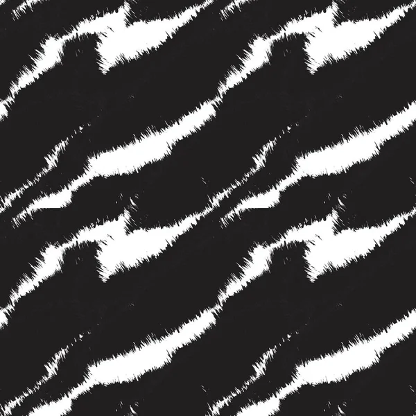 黒と白のブラシストローク毛皮のパターンデザインのためのファッションプリント 家庭用品 グラフィック — ストックベクタ