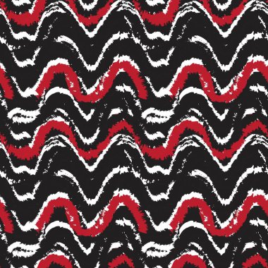 Moda baskıları, ev eşyaları, grafikler, arka planlar için kırmızı fırça desenli kürk deseni tasarımı