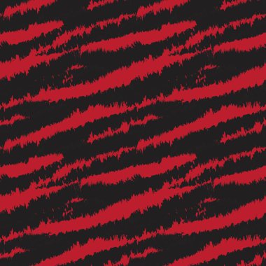 Moda baskıları, ev eşyaları, grafikler, arka planlar için kırmızı fırça desenli kürk deseni tasarımı