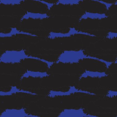 Moda baskıları, ev eşyaları, grafikler, arka planlar için mavi fırça desenli kürk deseni tasarımı