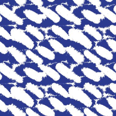 Moda baskıları, ev eşyaları, grafikler, arka planlar için mavi fırça desenli kürk deseni tasarımı