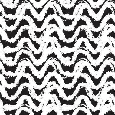 Moda baskıları, ev eşyaları, grafikler, arka planlar için siyah ve beyaz fırça desenli kürk deseni