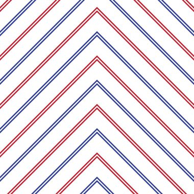 Moda tekstili ve grafikleri için uygun kırmızı ve mavi köşegen çizgili, dikişsiz arkaplan