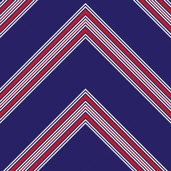 Fondo Sin Costuras Rayado Diagonal Chevron Rojo Azul Adecuado Para — Vector de stock