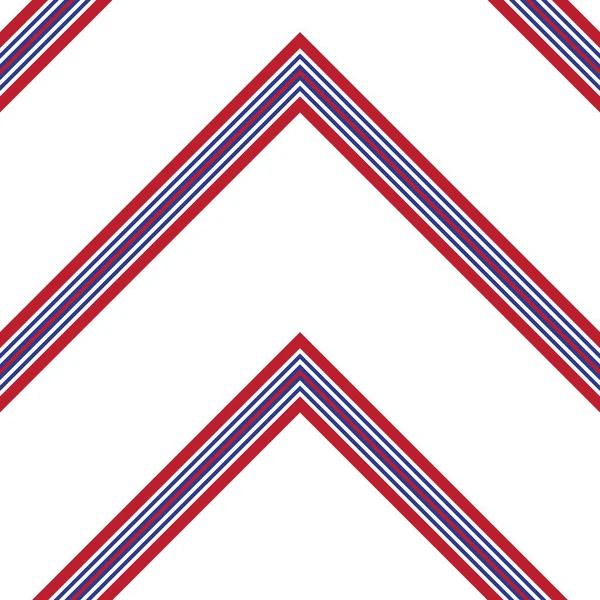 Red Blue Chevron Diagonal Striped Seamless Pattern Background Suitable Fashion — Stock Vector