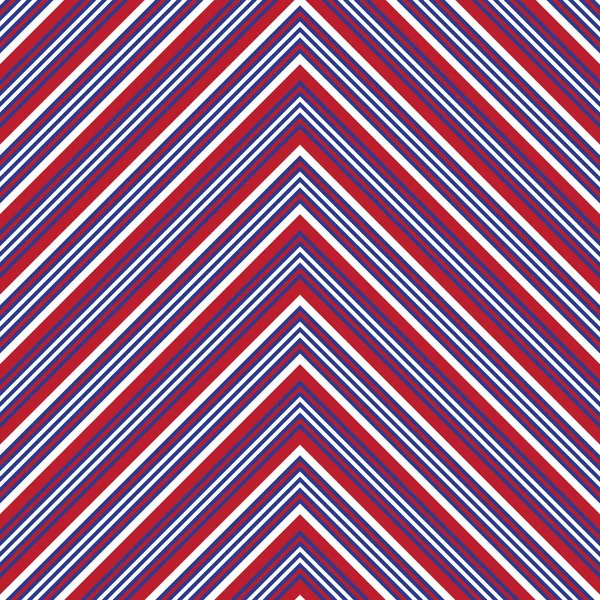 Red Blue Chevron Diagonal Striped Seamless Pattern Background Suitable Fashion — Stock Vector